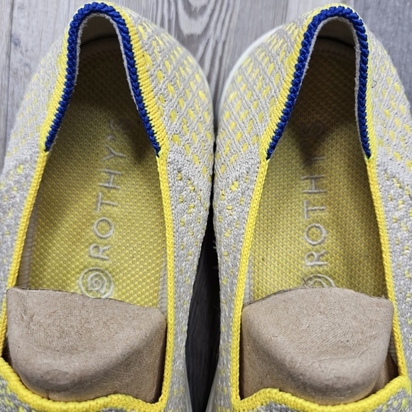 Rothy's The Original Slip On Sneaker Womens's 8 Lemon Yellow Honeycomb - Picture 3 of 9